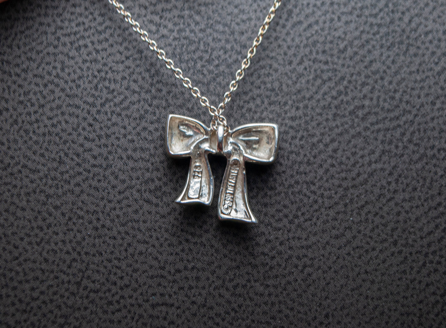 Tiffany Tie Necklace Silver