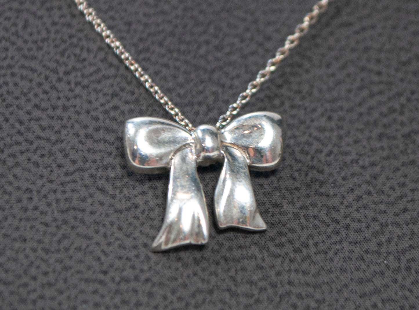 Tiffany Tie Necklace Silver