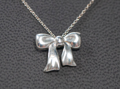 Tiffany Tie Necklace Silver